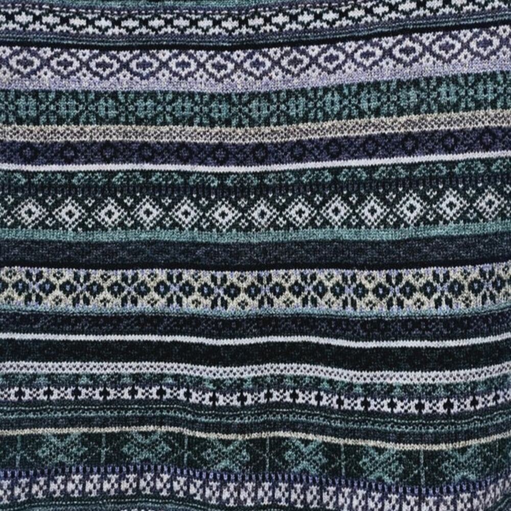 Vintage L.L. Bean Wool Cardigan Vest Women's Size M Fair Isle USA Green Retro - Picture 3 of 5